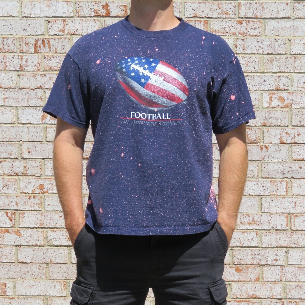 American Tradition Football Vintage Bleach Tee XL - Picture 3 of 5
